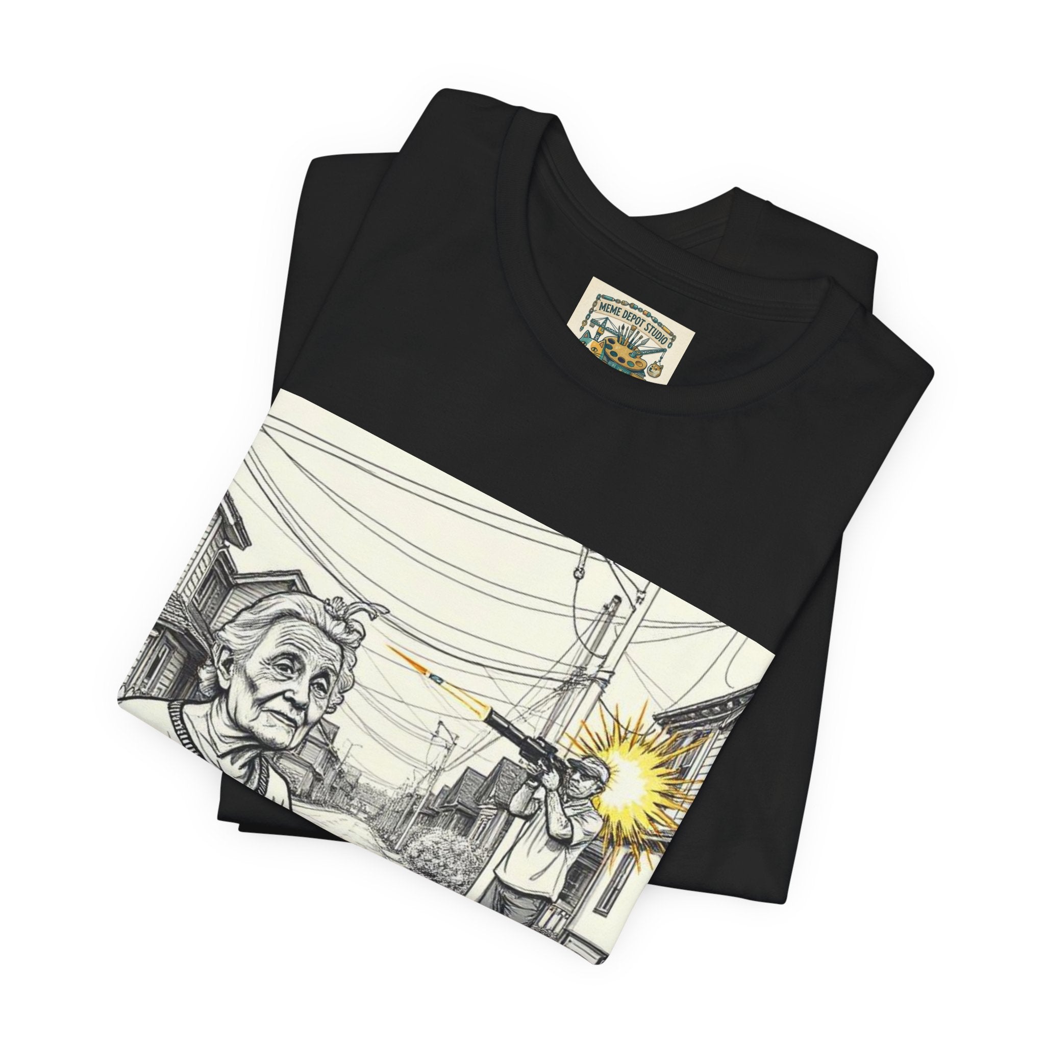 Novelty T-Shirt — "RIP My Granny Got Hit By A Bazooka" Song Lyric Tee