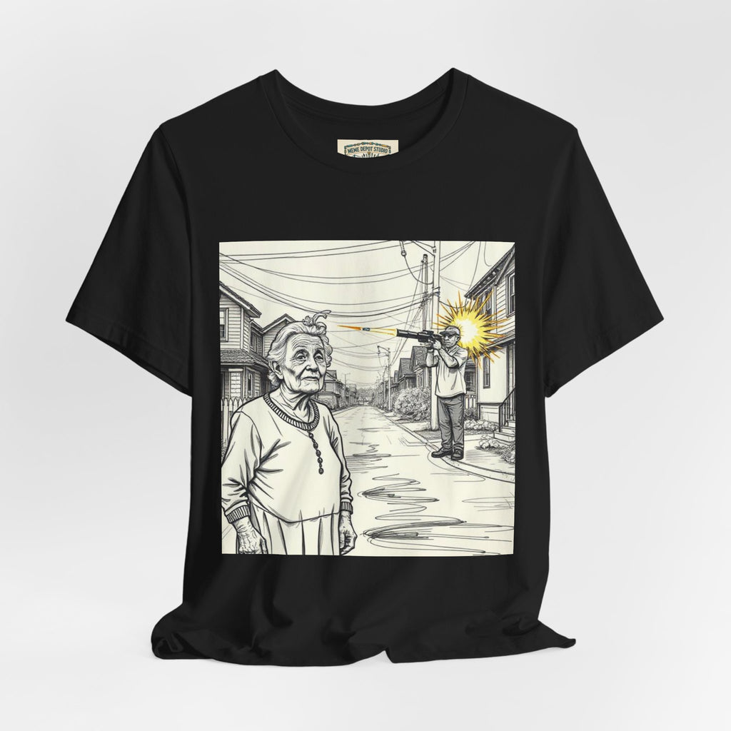 Novelty T-Shirt — "RIP My Granny Got Hit By A Bazooka" Song Lyric Tee