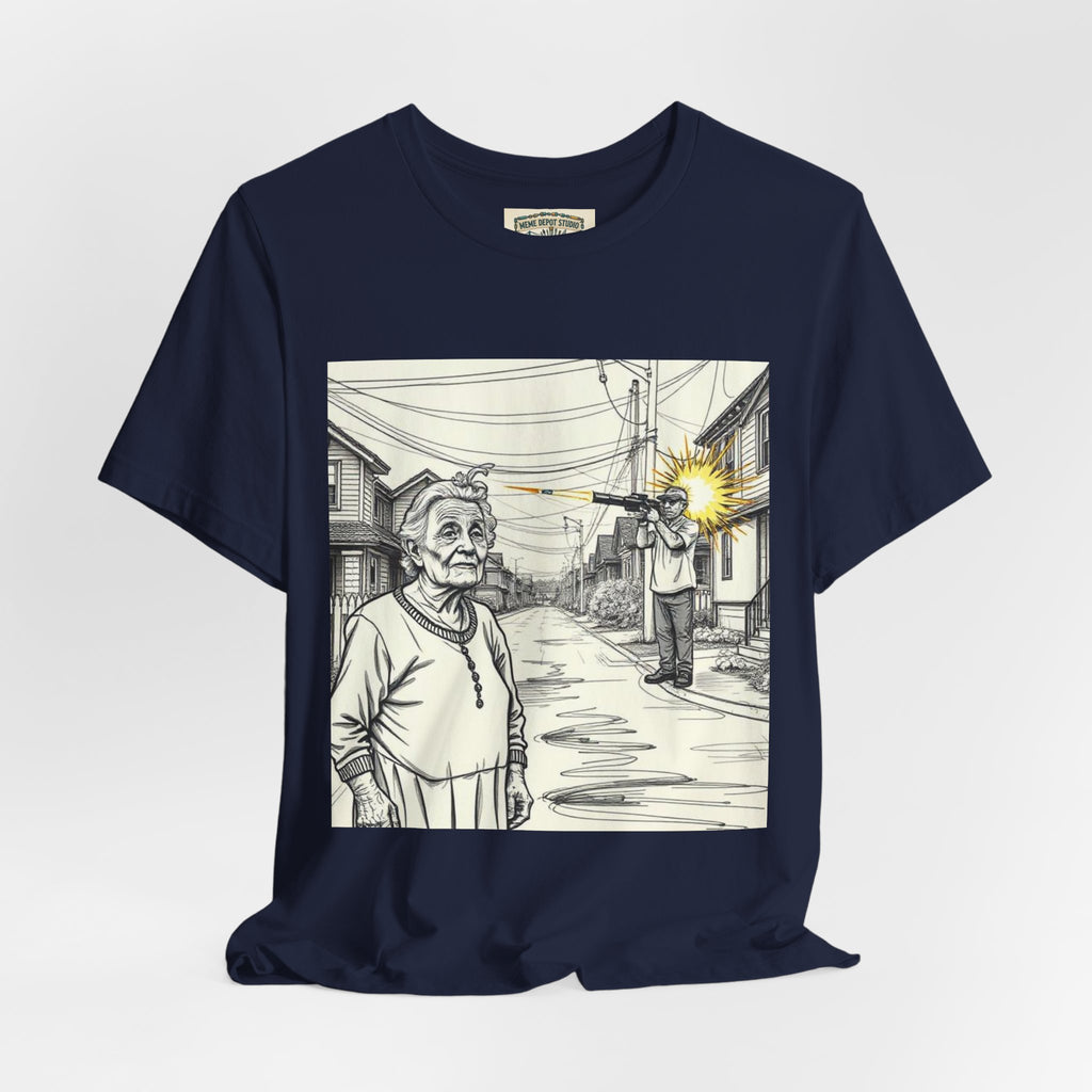 Novelty T-Shirt — "RIP My Granny Got Hit By A Bazooka" Song Lyric Tee